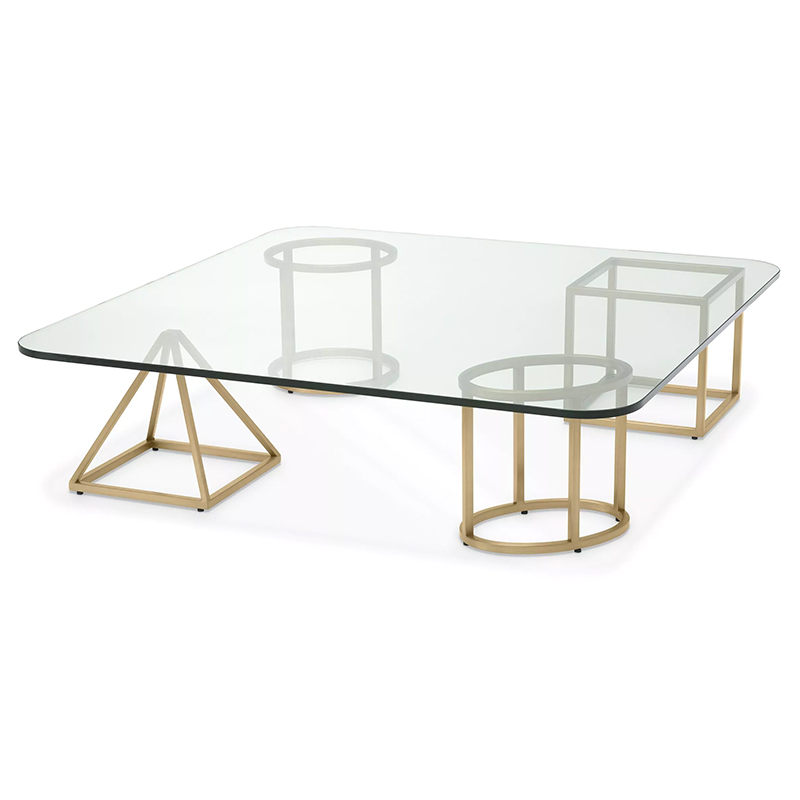 Кофейный стол Eichholtz Coffee Table Speiser Прозрачное Стекло Латунь Кофейный стол Eichholtz Coffee Table Speiser Прозрачное Стекло Латунь в Липецке | Loft Concept