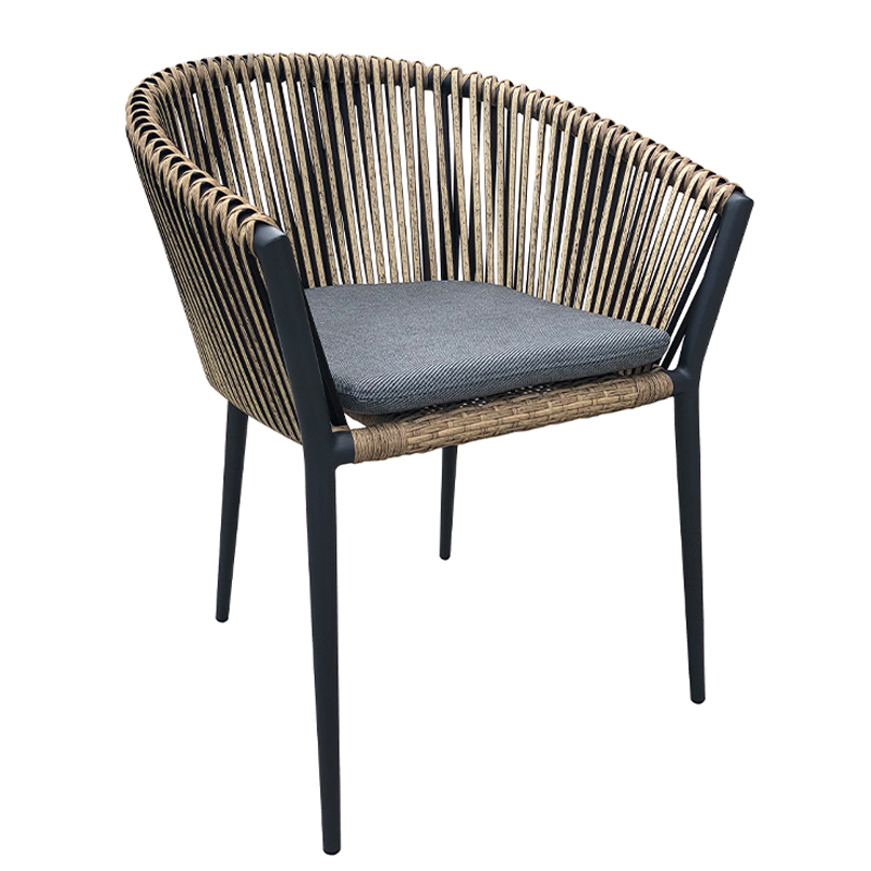 Стул Macey Anthracite Outdoor Chair Серый Черный Стул Macey Anthracite Outdoor Chair Серый Черный в Липецке | Loft Concept