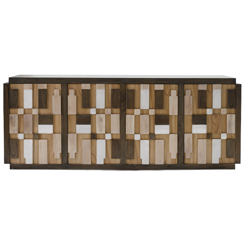 Комод Kelly Wearstler Geometric Коричневый Древесина Белый Комод Kelly Wearstler Geometric Коричневый Древесина Белый в Липецке | Loft Concept