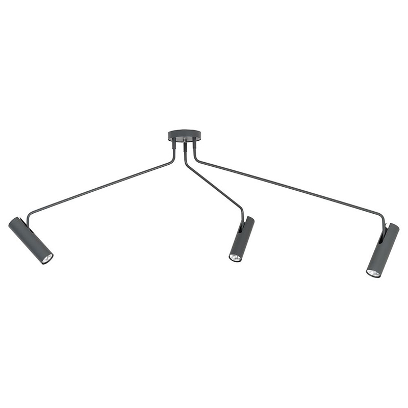 Потолочный светильник Tibo Branches Trumpet Tube graphite 3 Графит Потолочный светильник Tibo Branches Trumpet Tube graphite 3 Графит в Липецке | Loft Concept