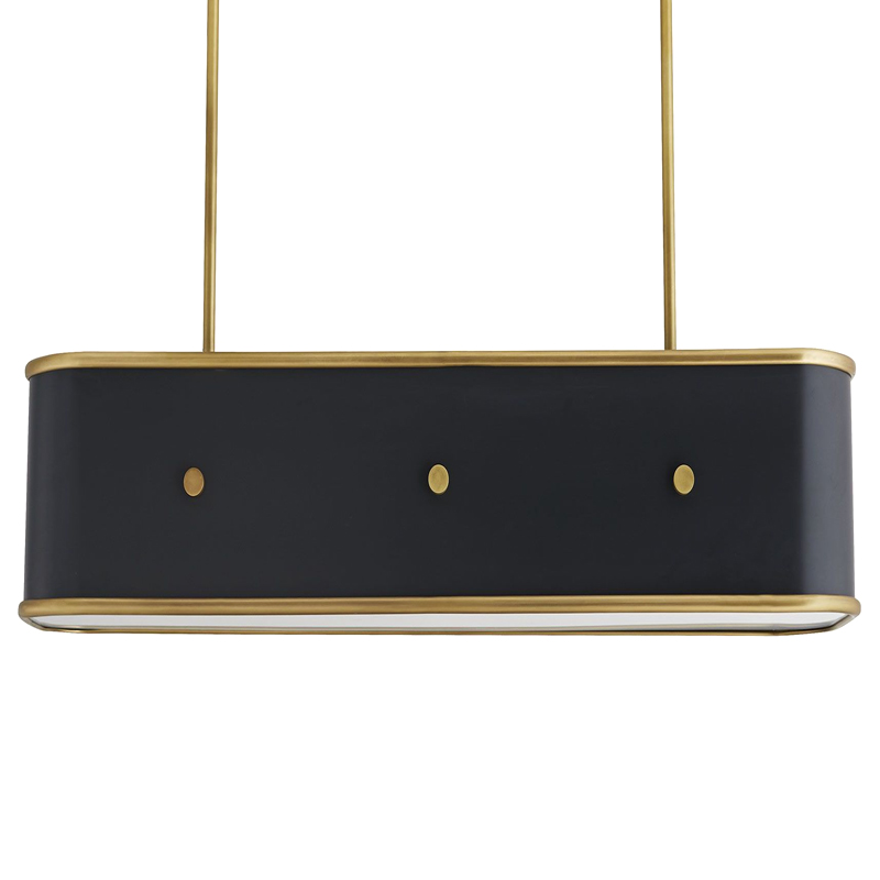 Люстра Arteriors GLENDALE LINEAR CHANDELIER Черный Золотой Люстра Arteriors GLENDALE LINEAR CHANDELIER Черный Золотой в Липецке | Loft Concept