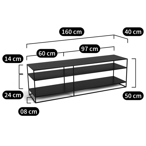 ТВ-тумба стальная с полками Chad TV-Stand ТВ-тумба стальная с полками Chad TV-Stand в Липецке