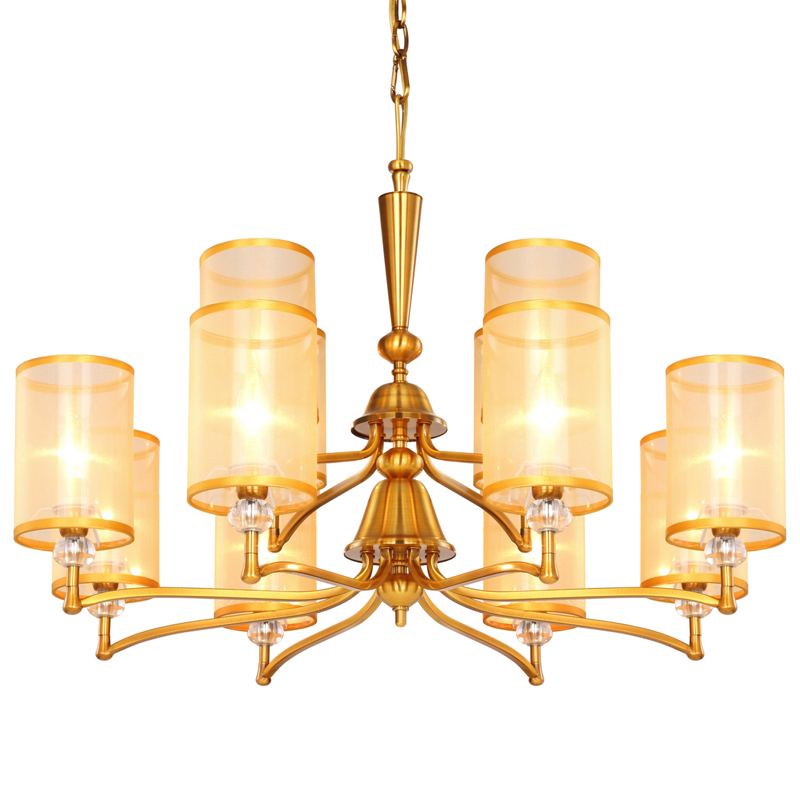 Люстра Boniface Chandelier Double Латунь Золотой Шампань Прозрачный Люстра Boniface Chandelier Double Латунь Золотой Шампань Прозрачный в Липецке | Loft Concept