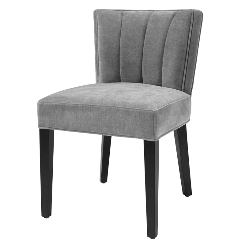 Стул Eichholtz Dining Chair Windhaven Grey Серый Черный Стул Eichholtz Dining Chair Windhaven Grey Серый Черный в Липецке | Loft Concept