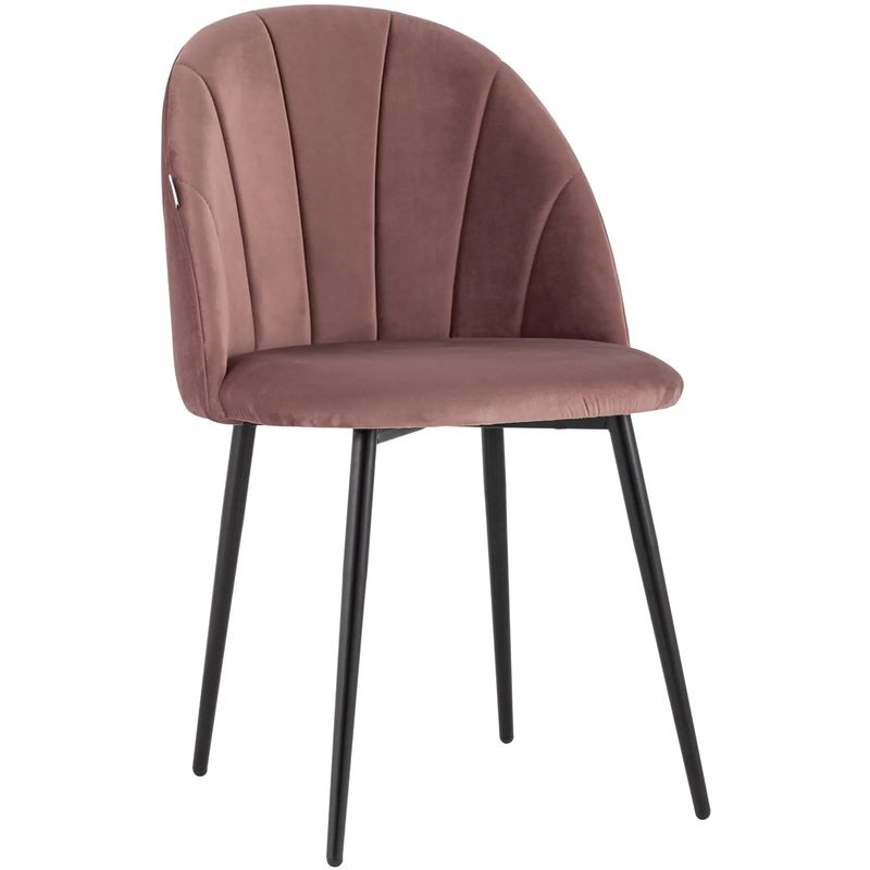 Стул Balsari S Chair Пыльно-Розовый Велюр Розовый пастельный Черный Стул Balsari S Chair Пыльно-Розовый Велюр Розовый пастельный Черный в Липецке | Loft Concept
