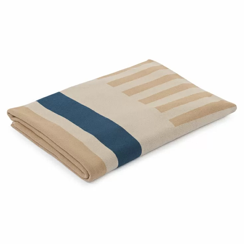 Плед из хлопка с геометрическим рисунком Elan Stripe Мульти Плед из хлопка с геометрическим рисунком Elan Stripe Мульти в Липецке | Loft Concept