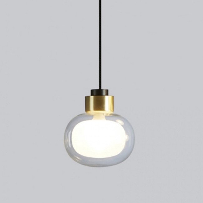 Подвесной светильник NABILA PENDANT Глянцевое золото Белый Черный в Липецке | Loft Concept 