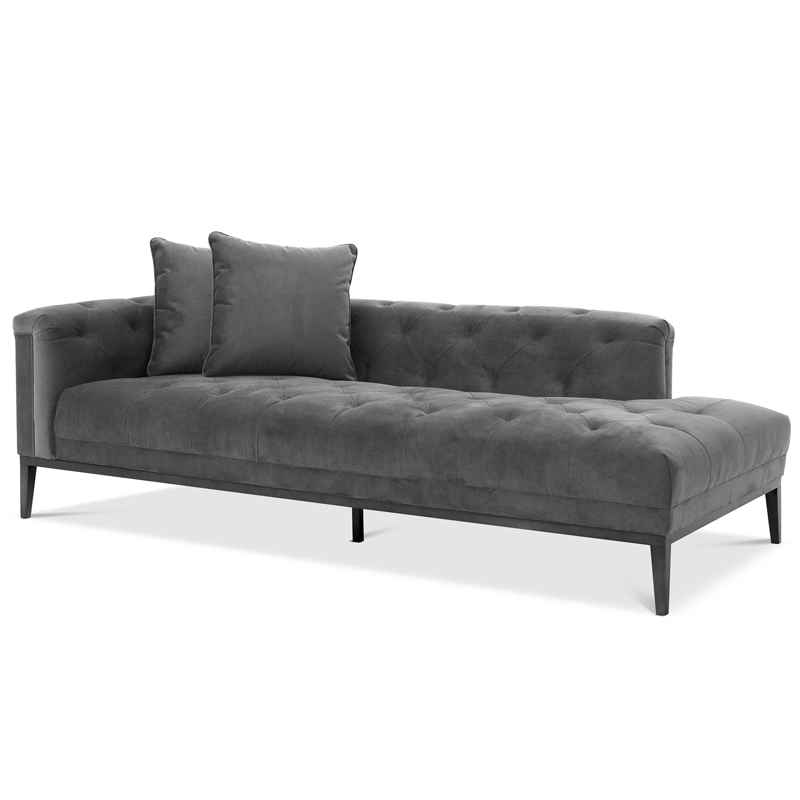 Кушетка Eichholtz Lounge Sofa Cesare Left grey Серый Темная бронза Кушетка Eichholtz Lounge Sofa Cesare Left grey Серый Темная бронза в Липецке | Loft Concept