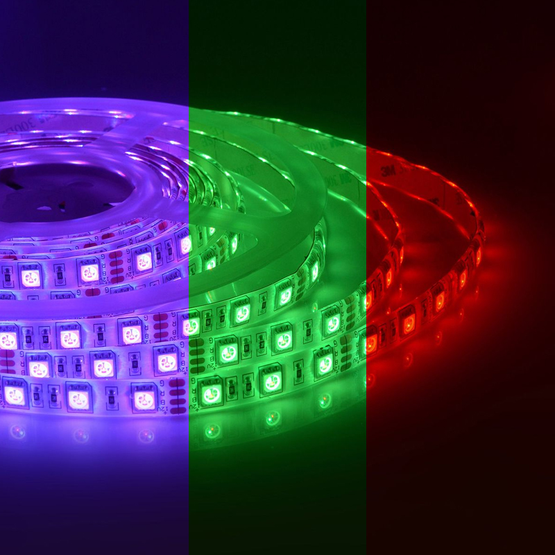 Светодиодная влагозащищенная лента 14,4W/m 60LED/m 5050SMD разноцветная 5M Белый в Липецке | Loft Concept 