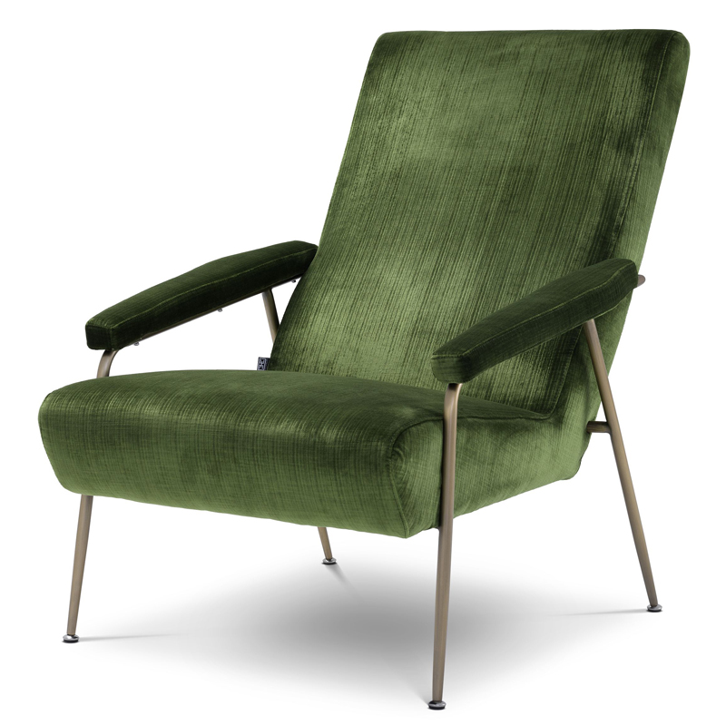 Кресло Eichholtz Chair Gio Зеленый Матовая латунь Кресло Eichholtz Chair Gio Зеленый Матовая латунь в Липецке | Loft Concept