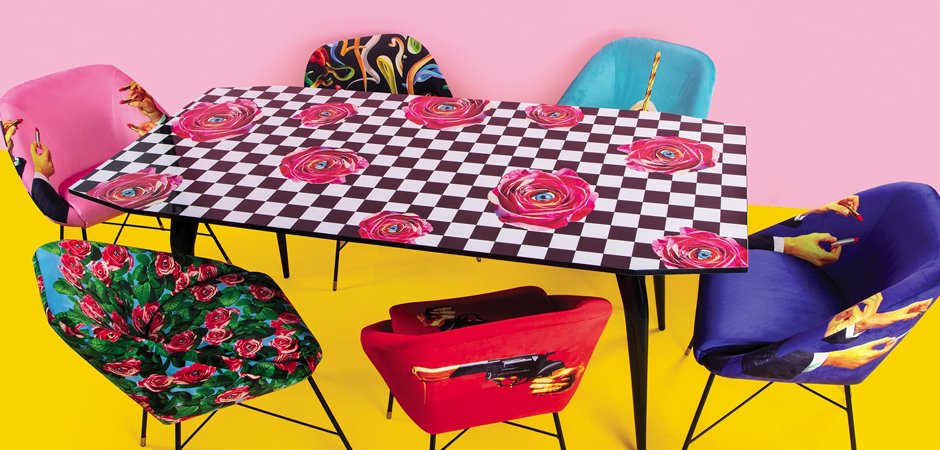 Обеденный стол Seletti Table Roses on check Обеденный стол Seletti Table Roses on check - Loft-Concept в Липецке