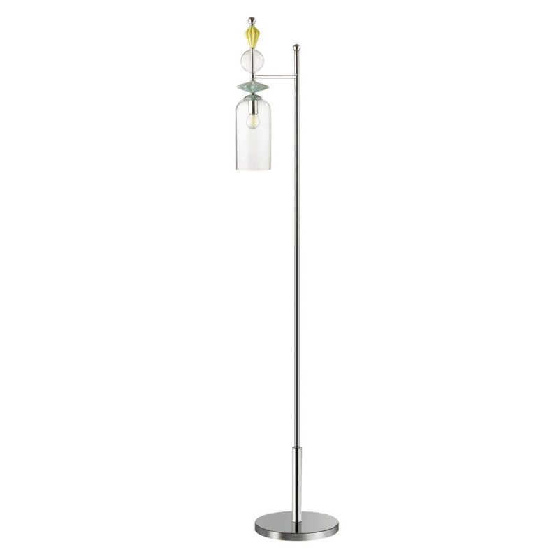 Торшер Iris Glass Floor lamp Candy chrome Прозрачный (Transparent) Розовый пастельный Зеленый Хром Торшер Iris Glass Floor lamp Candy chrome Прозрачный (Transparent) Розовый пастельный Зеленый Хром в Липецке | Loft Concept