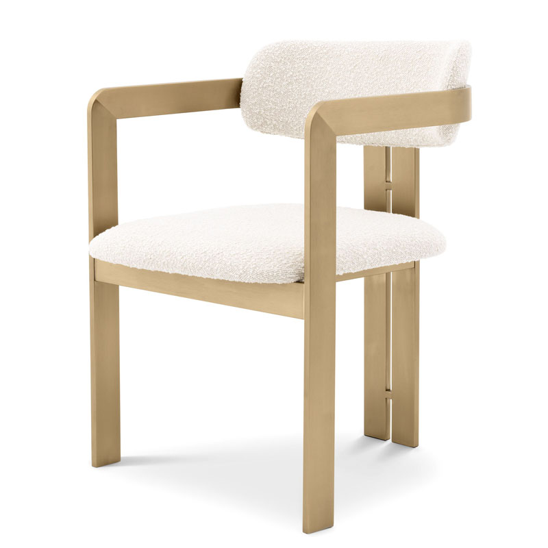 Стул Eichholtz DINING CHAIR DONATO Кремовый Золотой Стул Eichholtz DINING CHAIR DONATO Кремовый Золотой в Липецке | Loft Concept