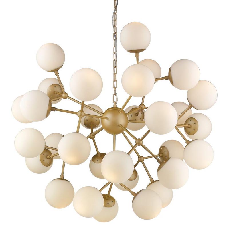 Люстра Berries Chandelier white matt 90 Золотой Белое матовое стекло Люстра Berries Chandelier white matt 90 Золотой Белое матовое стекло в Липецке | Loft Concept