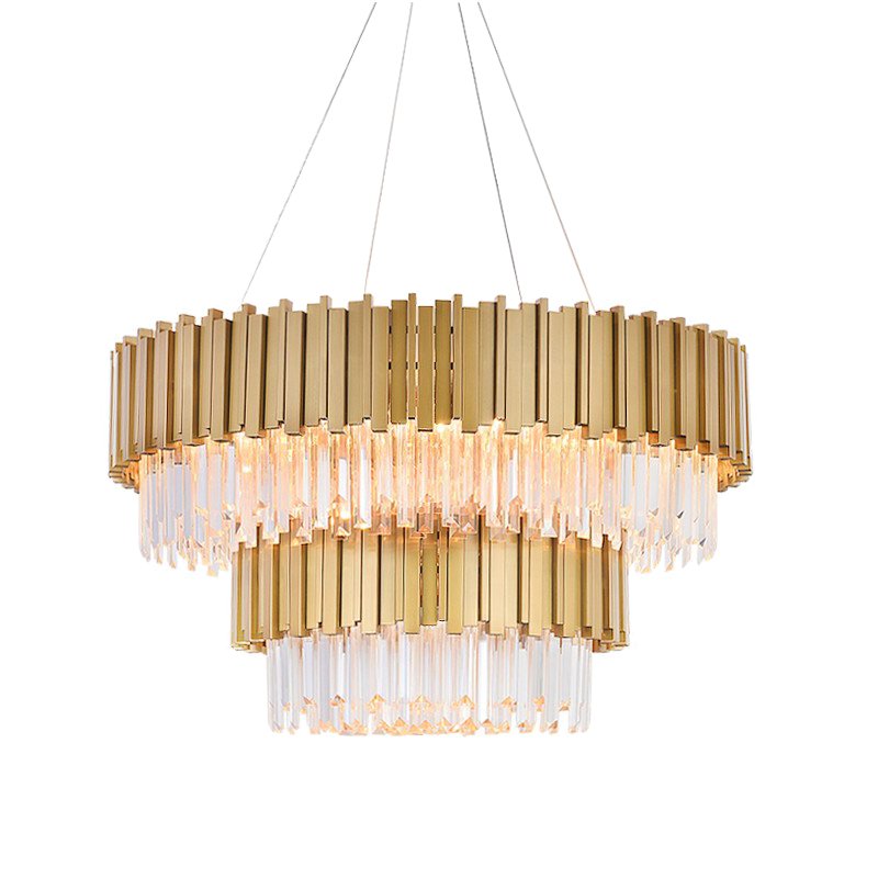 Люстра Empire Double Suspension Латунь Белый Люстра Empire Double Suspension Латунь Белый в Липецке | Loft Concept