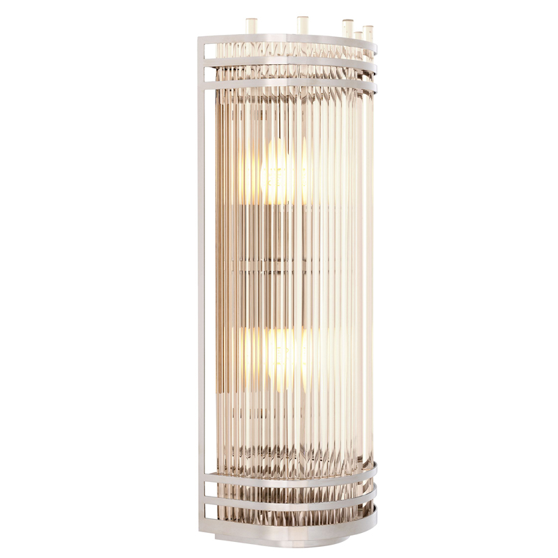 Бра Eichholtz Wall Lamp Gulf L Nickel Никель Прозрачный Бра Eichholtz Wall Lamp Gulf L Nickel Никель Прозрачный в Липецке | Loft Concept