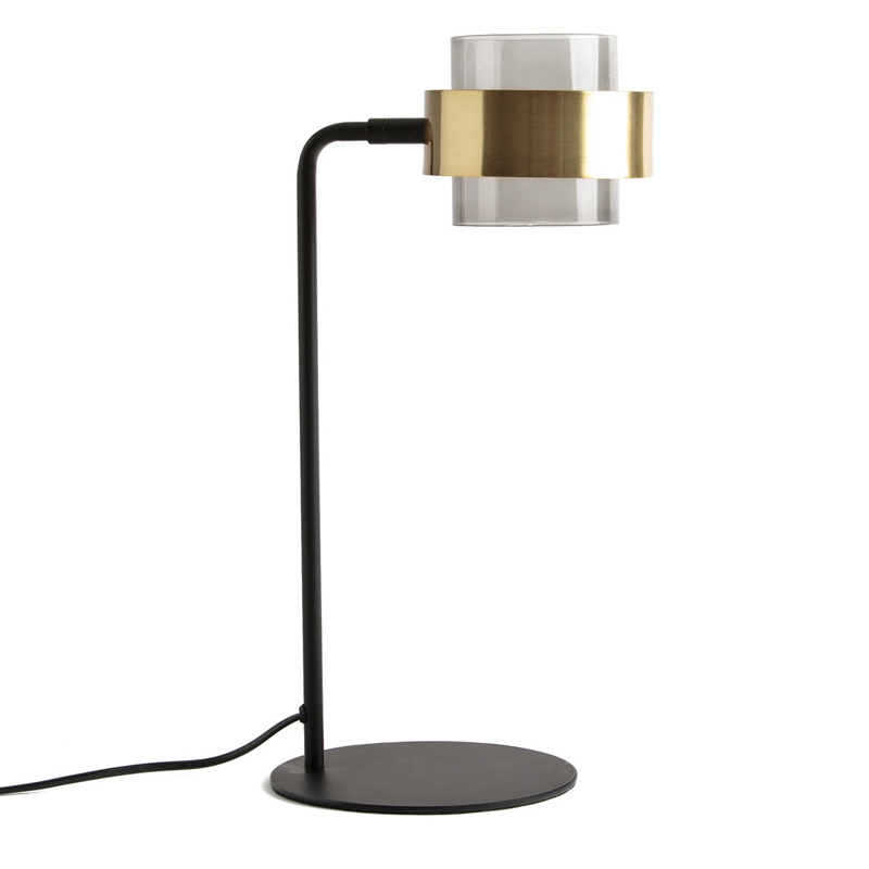 Настольная лампа Truvor Table Lamp Стекло Смок Латунь Черный Настольная лампа Truvor Table Lamp Стекло Смок Латунь Черный в Липецке | Loft Concept