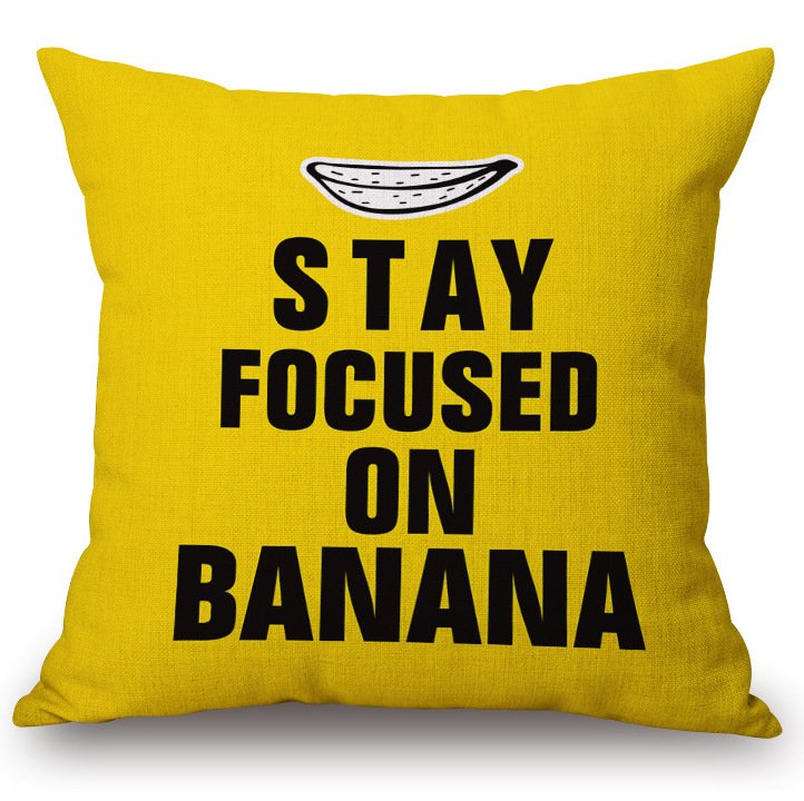 Декоративная подушка Stay Focused on Banana Желтый Декоративная подушка Stay Focused on Banana Желтый в Липецке | Loft Concept