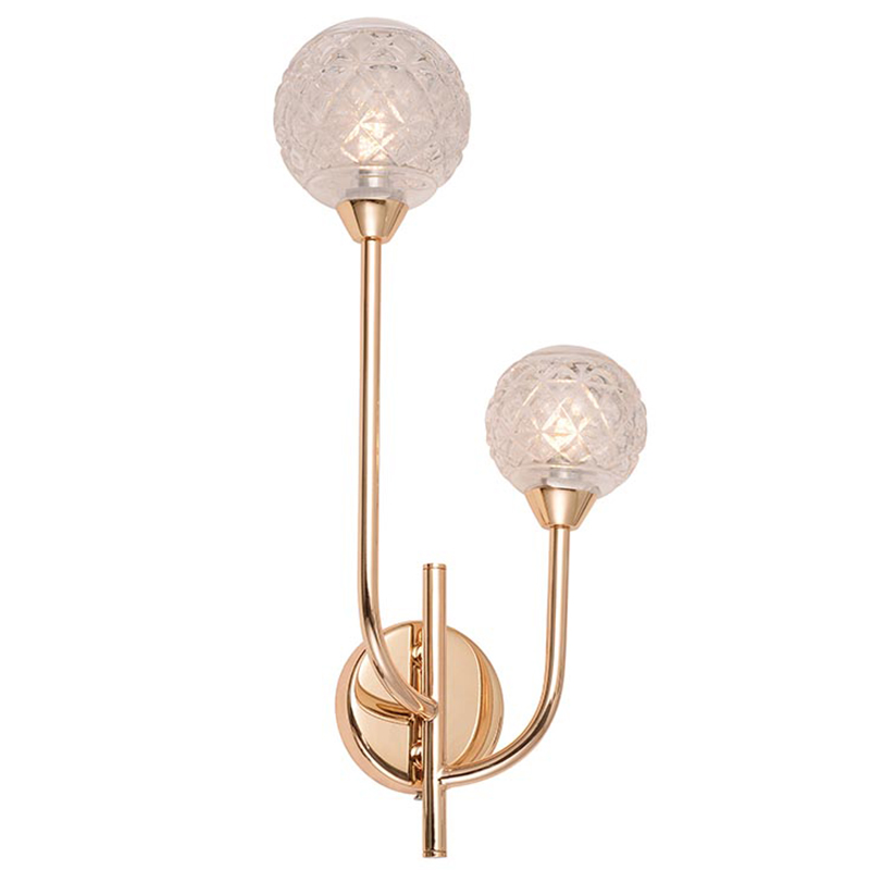 Бра Aella Glass Balls Sconce Прозрачный Золотой Бра Aella Glass Balls Sconce Прозрачный Золотой в Липецке | Loft Concept