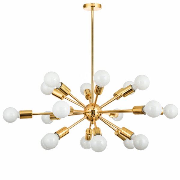 Люстра Sputnik Gold Chandelier 18 Глянцевое золото Люстра Sputnik Gold Chandelier 18 Глянцевое золото в Липецке | Loft Concept