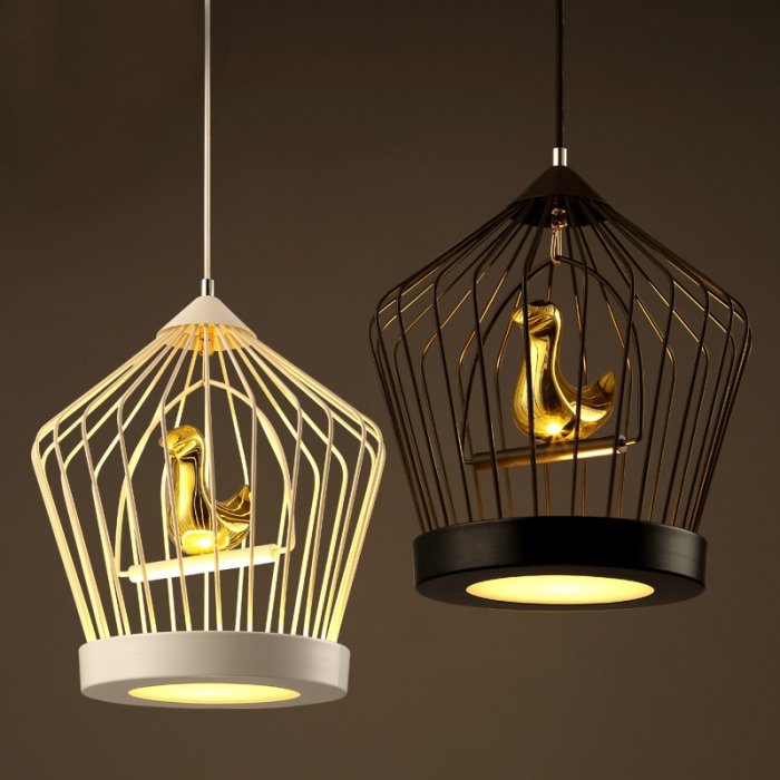 Подвесной светильник Cage Golden Bird  в Липецке | Loft Concept 