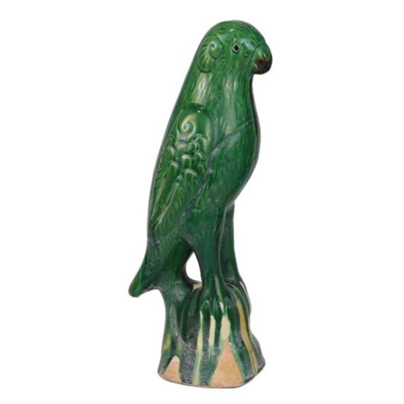 Статуэтка Green Parrot Porcelain Зеленый Статуэтка Green Parrot Porcelain Зеленый в Липецке | Loft Concept