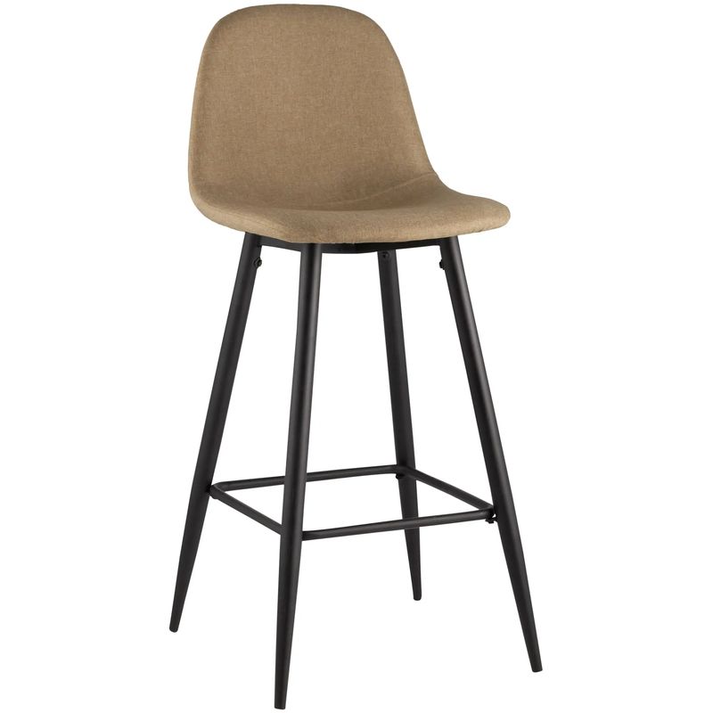 Барный Стул Archie Chair Бежевая Рогожка Бежевый Черный Барный Стул Archie Chair Бежевая Рогожка Бежевый Черный в Липецке | Loft Concept