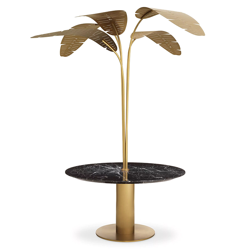 Круглый обеденный стол Philipp Plein Dining Table Palm Springs Золотой Черный Мрамор Nero Круглый обеденный стол Philipp Plein Dining Table Palm Springs Золотой Черный Мрамор Nero в Липецке | Loft Concept