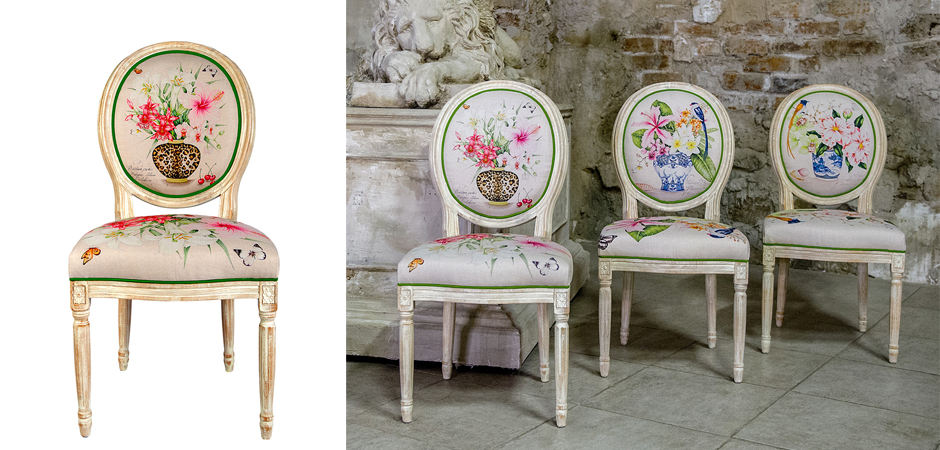 Стул Lilies and Hibiscus Stool Стул Lilies and Hibiscus Stool - Loft-Concept в Липецке