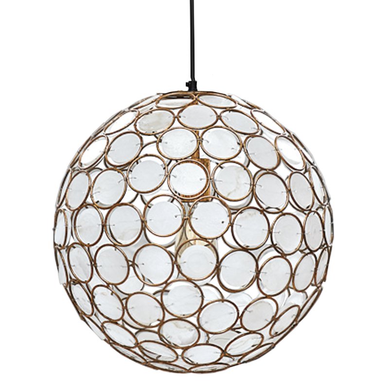 Seashell Ball pendant lamp Белый Позолоченная ржавчина Seashell Ball pendant lamp Белый Позолоченная ржавчина в Липецке | Loft Concept