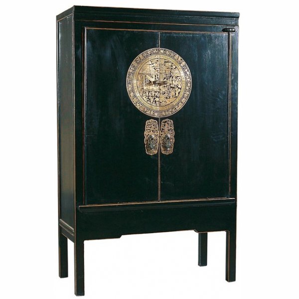Китайский шкаф Chinese black cabinet Dynasty Ming Китайский шкаф Chinese black cabinet Dynasty Ming в Липецке | Loft Concept