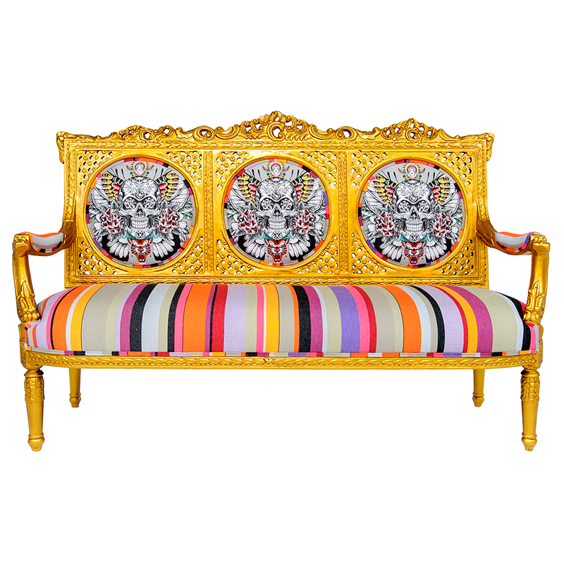 Диван Fusion Jacquard антикварный Мульти Золотой Диван Fusion Jacquard антикварный Мульти Золотой в Липецке | Loft Concept