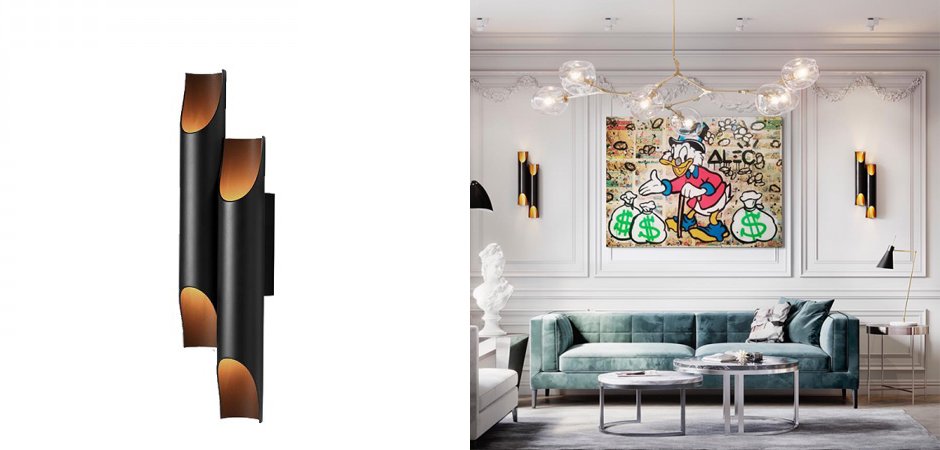 Бра Galliano Double by DELIGHTFULL Black Бра Galliano Double by DELIGHTFULL Black - Loft-Concept в Липецке