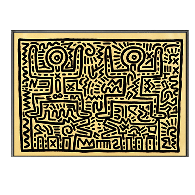 Постер Keith Haring 8 Черный Бежевый в Липецке | Loft Concept 