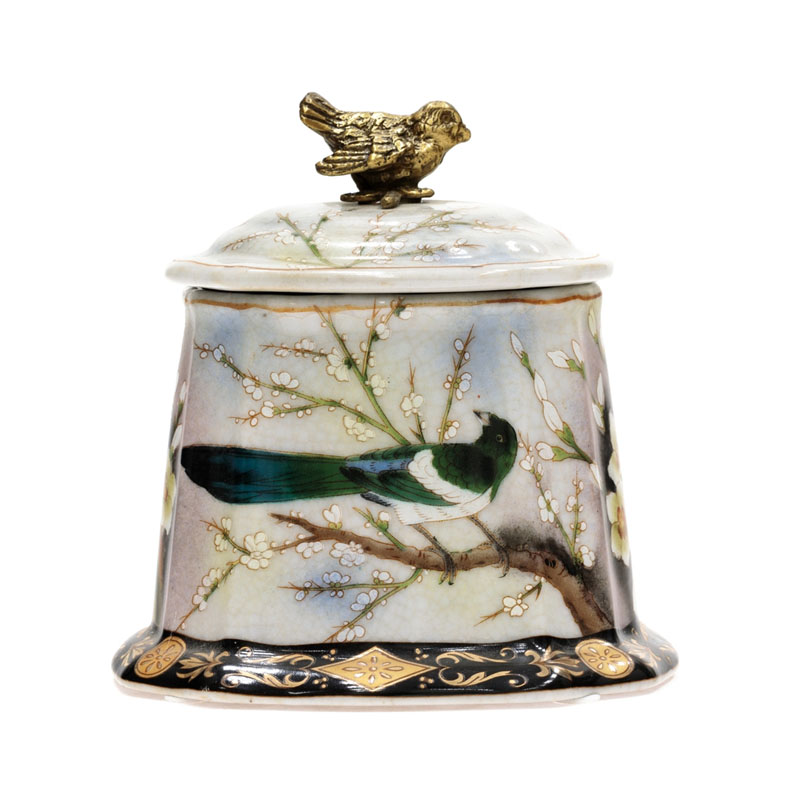 Шкатулка Round Box Colored Bird Мульти Бронза Шкатулка Round Box Colored Bird Мульти Бронза в Липецке | Loft Concept