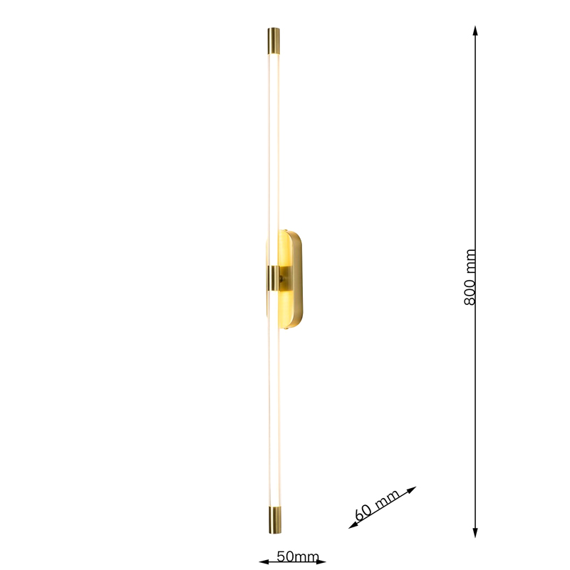Бра Trumpet tube Double Золотое 80 см Бра Trumpet tube Double Золотое 80 см в Липецке