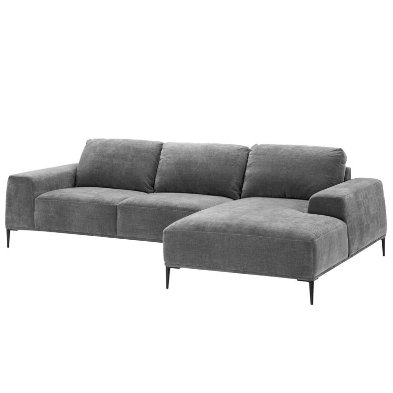 Диван Eichholtz Lounge Sofa Montado grey Серый Черный Диван Eichholtz Lounge Sofa Montado grey Серый Черный в Липецке | Loft Concept