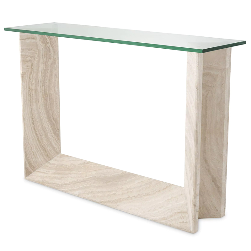 Консоль Eichholtz Console Table Fortuna Песочный Прозрачное Стекло Консоль Eichholtz Console Table Fortuna Песочный Прозрачное Стекло в Липецке | Loft Concept