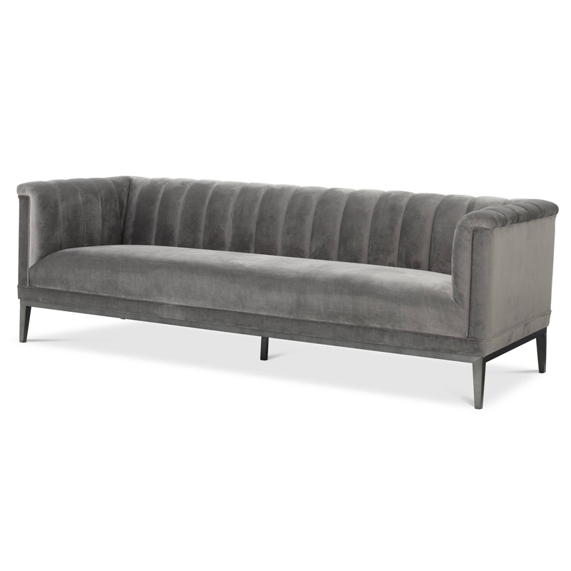 Диван Eichholtz Sofa Raffles grey Серый Темная бронза Диван Eichholtz Sofa Raffles grey Серый Темная бронза в Липецке | Loft Concept