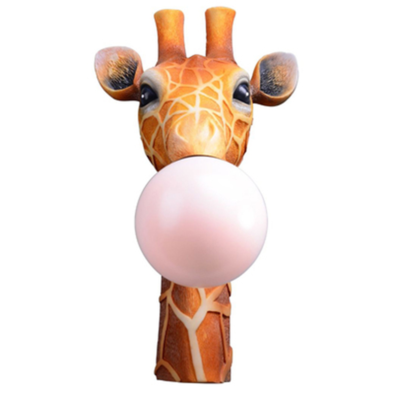 Бра для детской Жираф Bubble Gum Giraffe Wall Lamp Карамель Коричневый Розовый пастельный Бра для детской Жираф Bubble Gum Giraffe Wall Lamp Карамель Коричневый Розовый пастельный в Липецке | Loft Concept