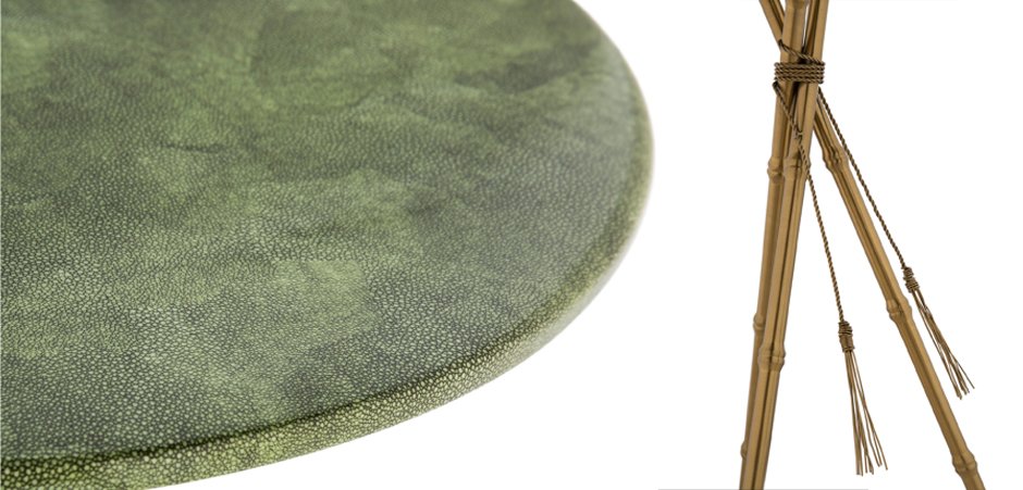 Green Stingray Skin Side Tables Green Stingray Skin Side Tables - Loft-Concept в Липецке