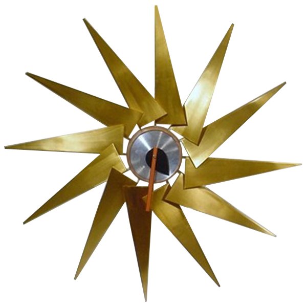 Часы George Nelson Turbine Clock Латунь в Липецке | Loft Concept 