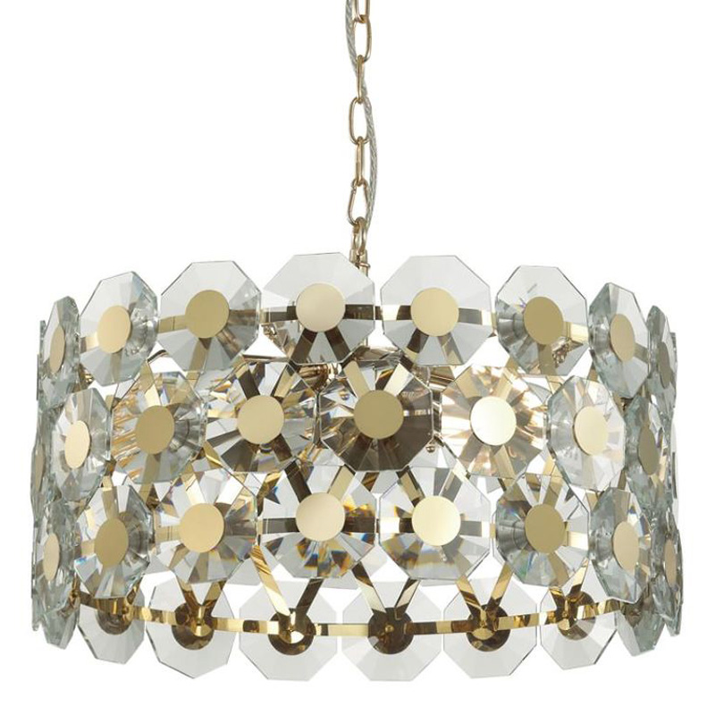 Люстра Crystal Octagons Gold Золотой Прозрачное Стекло Люстра Crystal Octagons Gold Золотой Прозрачное Стекло в Липецке | Loft Concept