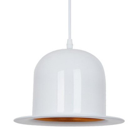 Подвесной светильник Pendant Lamp Banker Bowler Hat White II Белый Подвесной светильник Pendant Lamp Banker Bowler Hat White II Белый в Липецке | Loft Concept