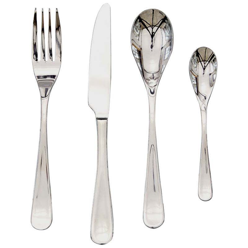 Столовые приборы на 4 персоны Contemporary Cutlery Set Серебряный Столовые приборы на 4 персоны Contemporary Cutlery Set Серебряный в Липецке | Loft Concept