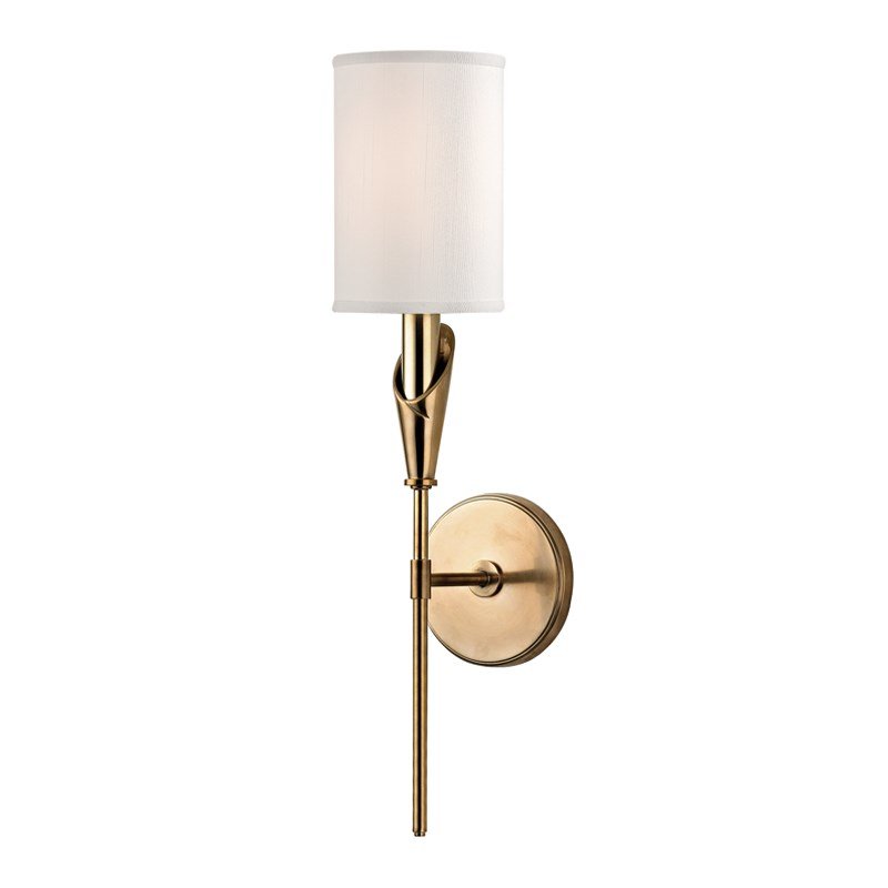 Настенный светильник Wall Sconce TATE 1311-AGB Латунь Белый Настенный светильник Wall Sconce TATE 1311-AGB Латунь Белый в Липецке | Loft Concept