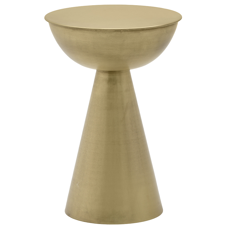 Круглый металлический приставной столик Modern Caldron Metal Side Table Золотой Круглый металлический приставной столик Modern Caldron Metal Side Table Золотой в Липецке | Loft Concept