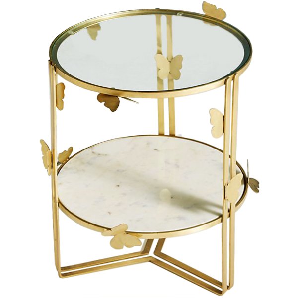 Приставной столик Butterflies Mariposa Side Table Золотой Приставной столик Butterflies Mariposa Side Table Золотой в Липецке | Loft Concept