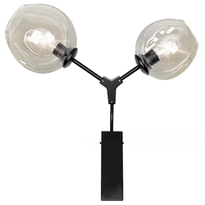 Бра Сrumpled Glas Wall Lamp Черный Золотой Бра Сrumpled Glas Wall Lamp Черный Золотой в Липецке | Loft Concept