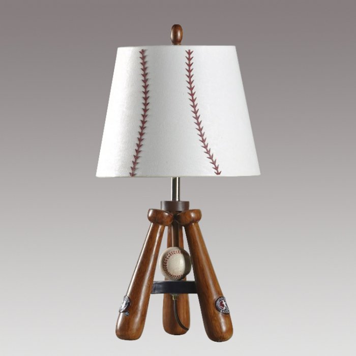 Настольная лампа Baseball vintage Коричневый Белый Настольная лампа Baseball vintage Коричневый Белый в Липецке | Loft Concept